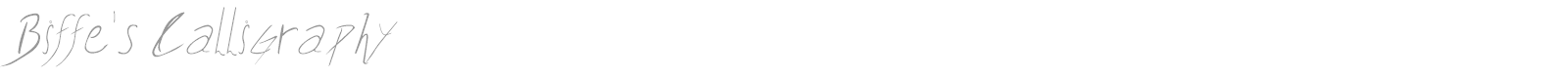 Biffe's Calligraphy font preview